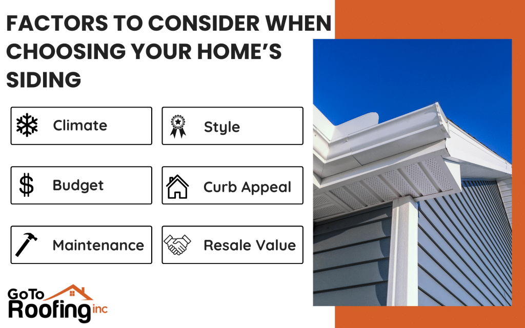 infographic on how to choose the right siding for your home
