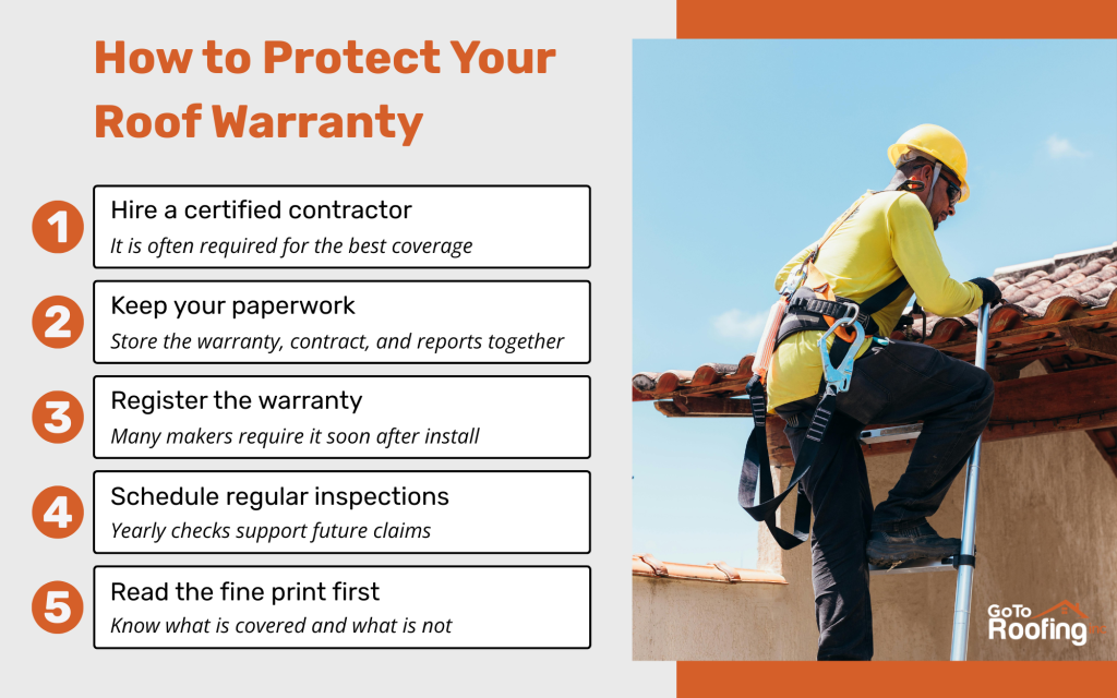 how to prorect your roofing warranty